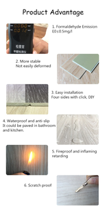 <span class=keywords><strong>Parquet</strong></span> stratifié SPC PVC moderne de 6 mm, résistant à l'eau, uni, pour espaces commerciaux, maison et hôtel, avec système d'assemblage. - Product Image 6