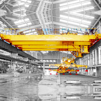 Moteur de pont roulant électromagnétique robuste contrôlé par PLC, 50Hz/60Hz, hauteur de levage 25m, capacité personnalisée, double