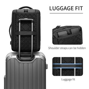 <span class=keywords><strong>Mochila</strong></span> <span class=keywords><strong>kaka</strong></span> <span class=keywords><strong>de</strong></span> cuero para hombre, bolso inteligente a la moda con usb, personalizado, impermeable, para ordenador portátil, 2019 - Product Image 6