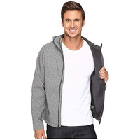 Veste Softshell Homme à Capuche Col Montant Coupe-Vent Doublée pour Sports et Loisirs en Extérieur, Cyclisme et Entraînement