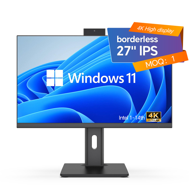 ODM OEM 27.8 Inch Curved AIO PC Intel N100 J4125 I3 1215U I5 12450H I7 12650H 16GB RAM Office Gaming All in One Computer Logo