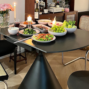 Tavolo da Pranzo Moderno Impermeabile Convertibile Girevole Retrattile Versatile per Casa, Soggiorno, Appartamento, Hotel - Product Image 4