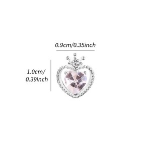 40 pièces de breloques pour ongles mélangées, diamants, cœurs, papillons, cerises, décorations de luxe en alliage pour nail art - Product Image 5