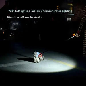 Correa Retráctil LED Personalizada para Perros, para Perros Pequeños y Grandes, Correa Automática para Cachorros, Perros Grandes, <span class=keywords><strong>Pitbull</strong></span>, Bull Terrier - Product Image 5