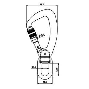 ตะขอเกี่ยวอลูมิเนียมแบบหมุนได้,ตะขอเกี่ยวล็อคสกรูคาราบิเนอร์คุณภาพสูงจากโรงงานจีน - Product Image 6