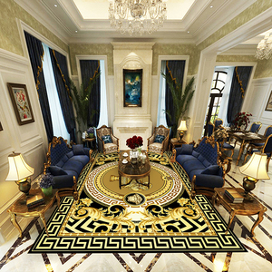 Handmade Tùy Chỉnh Sang Trọng Thảm New Zealand Len Cộng Với Lụa Tufted Có Thể Giặt Có Thể Đảo Ngược Nhà Phòng Ngủ Tòa Án Châu Âu Phòng Khách - Product Image 4