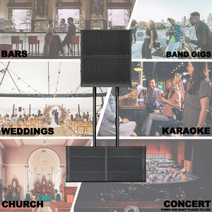 Sistema de PA Portátil Profesional de 3200W, Subwoofer Activo Dual de 12 Pulgadas + Modos de Línea de 8 Pulgadas (Música/En Vivo/Club), TWS, Plástico, Karaoke Profesional - Product Image 6