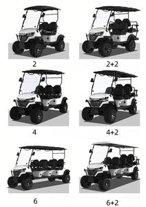 लक्जरी मॉडल 4 सीटर गोल्फ कार चमड़े सीट 10 "निजी समुदाय के लिए 10" टच स्क्रीन गोल्फ कार - Product Image 5