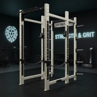Équipement de musculation professionnel en acier inoxydable, Power Half Rack avec Smith Machine pour exercices de triceps, biceps et pectoraux - Musculation