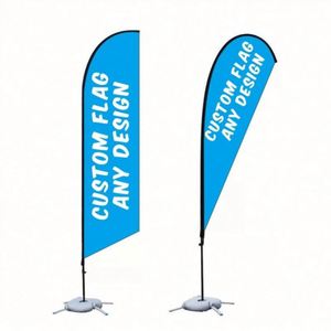 Bandera de Playa con Forma de Lágrima y Pluma, con Soporte, Mástil de Fibra de Vidrio, Material de Poliéster, Impresión Personalizada - Product Image 1