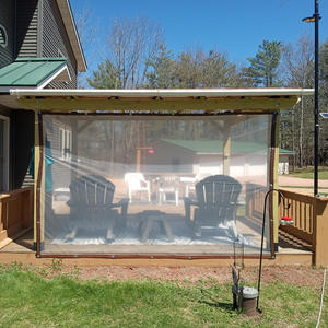 Bâche transparente en PE imperméable avec œillets pour serre, patio, balcon, protection contre la pluie et la poussière - Product Image 1