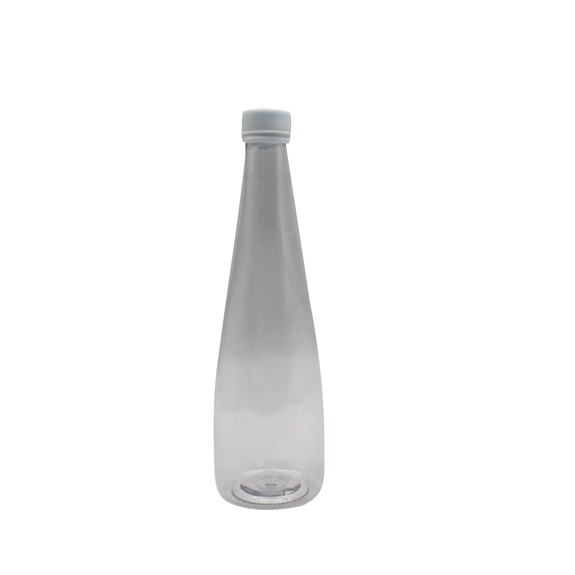500ml Großhandel Plastik getränk jleerer Flaschen zylinder transparente Mineral wasser flasche in Lebensmittel qualität mit weißem Verschluss