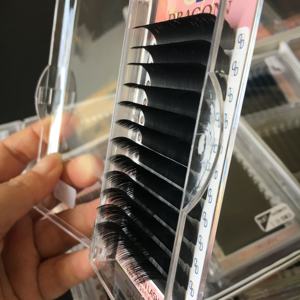 Logotipo personalizado 20mm 25mm 5-25mm Cachemira súper suave. 03 .05 Extensiones de pestañas de volumen Etiqueta privada Extensión de pestañas de volumen ruso - Product Image 1