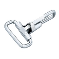 1 "" Clips de mousqueton en métal Mousqueton à oeil en métal Fermoirs de déclenchement Clips de lanière en métal Fermoirs à ressort
