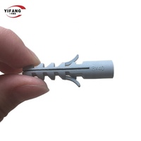 Bouchons muraux en plastique à vis, 10 pièces, tube d'extension usine de Type poisson, raccord mural ancre en plastique gris à vis, 6*30mm