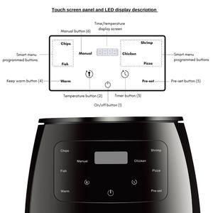 Best Seller della fabbrica ad alta capacità 1400W 6L Smart <span class=keywords><strong>Air</strong></span> Fryer Pot tedesco doppio digitale elettrico Multi-funzionale aria di vendita calda - Product Image 2