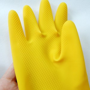 Guantes de látex resistentes a ácidos y álcalis, guantes de látex de caucho engrosados para tareas domésticas, lavado de cocina, lavado de platos. - Product Image 2