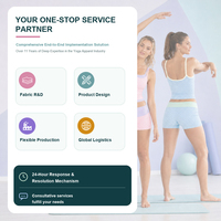 Ensemble de yoga personnalisé en nylon 66 recyclé et écoresponsable, avec débardeur de sport double couche à pois et short de sport extensible dans les quatre sens