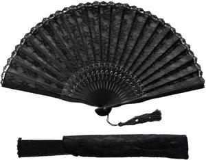 21Cm Bamboo Silk As Souvenir <b>Gifts</b> Lace Hand Fan - Product Image 1
