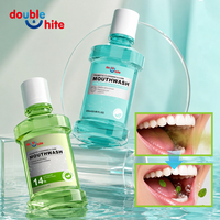 Bain de bouche Double Blanc blanchissant pour les dents, à base de polyphénols, probiotiques et antibactériens, pour la santé dentaire et les soins des gencives, haleine fraîche menthe 14 heures