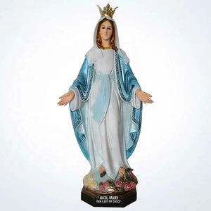 Figuras Católicas de Resina Hechas a Mano a Precio de Fábrica, Escultura de Tamaño Real de la Virgen María en Fibra de Vidrio, Estatuas Religiosas en Venta - Product Image 3