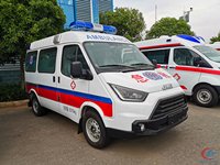 Ambulance professionnelle JMC ICU Diesel, voiture-hôpital, nouvelle transmission manuelle, toit surélevé, norme d'émission EURO 5