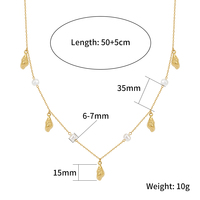 Collier étanche en acier inoxydable avec pendentif coquillage et perle, bijoux de mode sur le thème de l'océan, bijoux nautiques en coquillage et perle