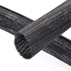 JDD 6/13/19/25/32/38/50mm diameter self closing braided wrap sleeving with 94-V2