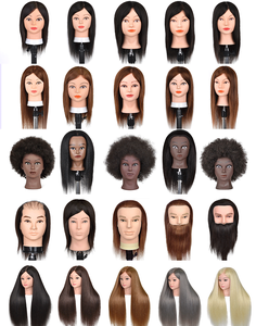 Práctica de corte de <span class=keywords><strong>pelo</strong></span> rizado para cosmetología, maniquí de peluquería, cabeza de <span class=keywords><strong>muñeca</strong></span> de entrenamiento profesional - Product Image 5