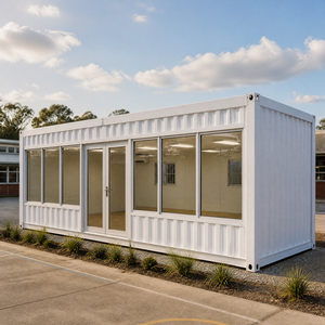Unité de classe préfabriquée en conteneur avec larges baies vitrées, bâtiment d'enseignement mobile pour écoles temporaires et salles de formation - Product Image 1