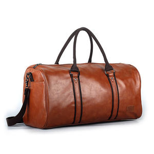 Custom <b>Large</b> Capacity Men's Casual Korean Pu Travel <b>Bag</b> Luggage Portable <b>Crossbody</b> Luggage Barrel <b>Bag</b> Holdall Fashionable - Product Image 1
