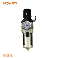 AirWork Tipe AW4000-04 Regulator Filter Udara Bertekanan Pneumatik dari Paduan Aluminium Bersertifikasi CE/ISO9001