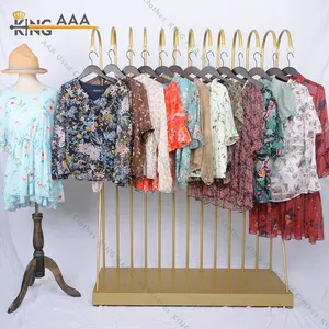 Fashion Used Clothes silk dress korea used blouse in bulk used tops second hand clothing