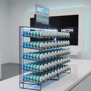 Présentoir en <span class=keywords><strong>fil</strong></span> métallique sur mesure pour magasin, étagère en <span class=keywords><strong>fer</strong></span> écologique pour l'affichage du tabac et du snus - Product Image 4