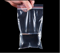 Sacs refermables de qualité alimentaire biodégradables transparents en plastique avec fermeture éclair