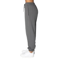 Ensemble de survêtement décontracté oversize en molleton technique de coton, pull à col rond et pantalon de jogging, avec motifs graphiques, pour femme, vente en gros