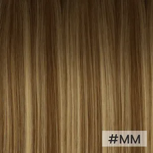 Calidad de salón ruso virgen doble dibujado Remy Cuitlce rubio ceniza Balayage ombré cinta en extensión de cabello humano