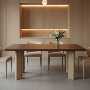 Mesa de Comedor de Calidad de Restaurante con Tablero de MDF Resistente al Agua <span class=keywords><strong>para</strong></span> 6 Personas - Product Image 1