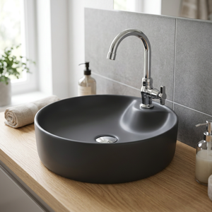 Bleu Design Table Top Bassin Lavabo Salle De Bains Lavabo Céramique Marbre Lavabo Art Lavage À La Main Lavabos Comptoir Lavabo - Product Image 3