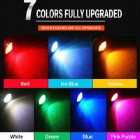 23MM Adlerauge LED-Licht Flugzeug-Blitzleuchte 12V 1,5W Aluminium Schwarz 8-teiliges Set 7 Farben Adlerauge-Licht DRL Markierungsleuchte