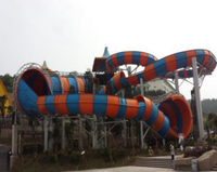Equipo de fibra de vidrio para parque acuático, tobogán de pitón de fábrica, nuevo diseño, 2021