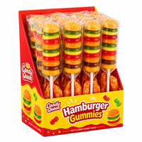 Gomitas de Hamburguesa Mini al por Mayor, Envueltas Individualmente, Gomitas de Gelatina con Forma de Hamburguesa, Paquete en Frasco, Caja de Exhibición, Fábrica OEM ODM