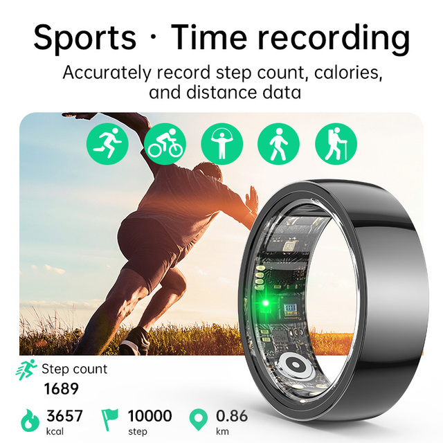 Smart Health Care Ring Blood Pressure Monitor Health Tracker With App Viewing Real-time Data Health Monitor Ring