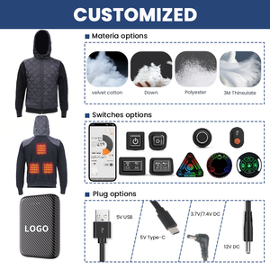 Giacca Riscaldante OEM Resistente, Giacca Termica Lavata per Uomo, Cappotto Termico USB per Snowboard - Product Image 4