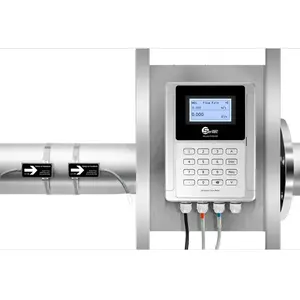 SENTEC FHS300 pengukur aliran ultrasonik, tipe tetap sisipan tampilan FHS300 1% akurasi tinggi flowmet ultrasonik