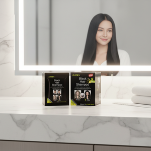 Tinta per Capelli Nera Naturale Permanente, Crema con 96% di Contenuto Vegetale, <span class=keywords><strong>Senza</strong></span> <span class=keywords><strong>Ammoniaca</strong></span>, Copre i Capelli Grigi, <span class=keywords><strong>Colore</strong></span> a Lunga Durata, Qualità Professionale - Product Image 2