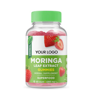 Gomitas de hoja de <span class=keywords><strong>Moringa</strong></span> de etiqueta privada, OEM, ODM, soporte antioxidante para la salud muscular, sistema inmunológico para adultos, no para mujeres embarazadas - Product Image 1