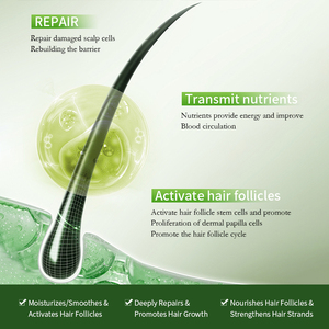 Sérum capillaire biologique nourrissant le cuir chevelu au GHK-Cu, réduit la chute des cheveux, poudre lyophilisée, biotine, collagène, peptide de cuivre, cosmétique - Product Image 6