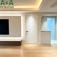 Porte intérieure moderne et élégante SLS, porte en bois à panneau plat architectural personnalisé pour une solution de luxe pour toute la maison