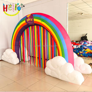 قوس هوائي قابل للنفخ على شكل سحابة ملونة، قوس قزح صغير - Product Image 2